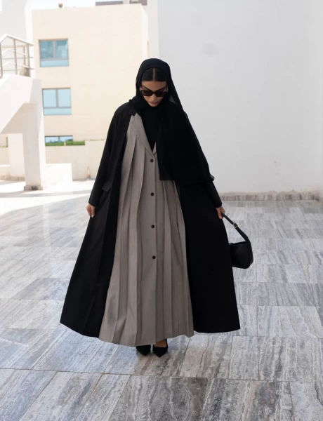 Abaya Blazer in two colors black and gray IB218 Gray